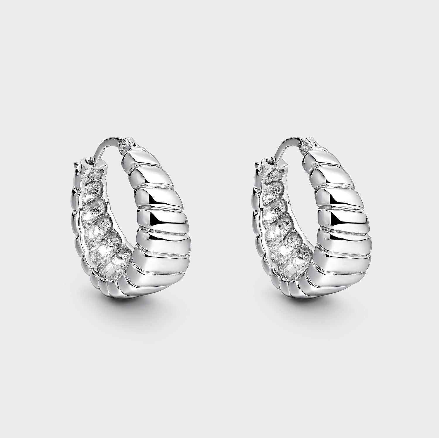 Aros piramidales plata 20mm