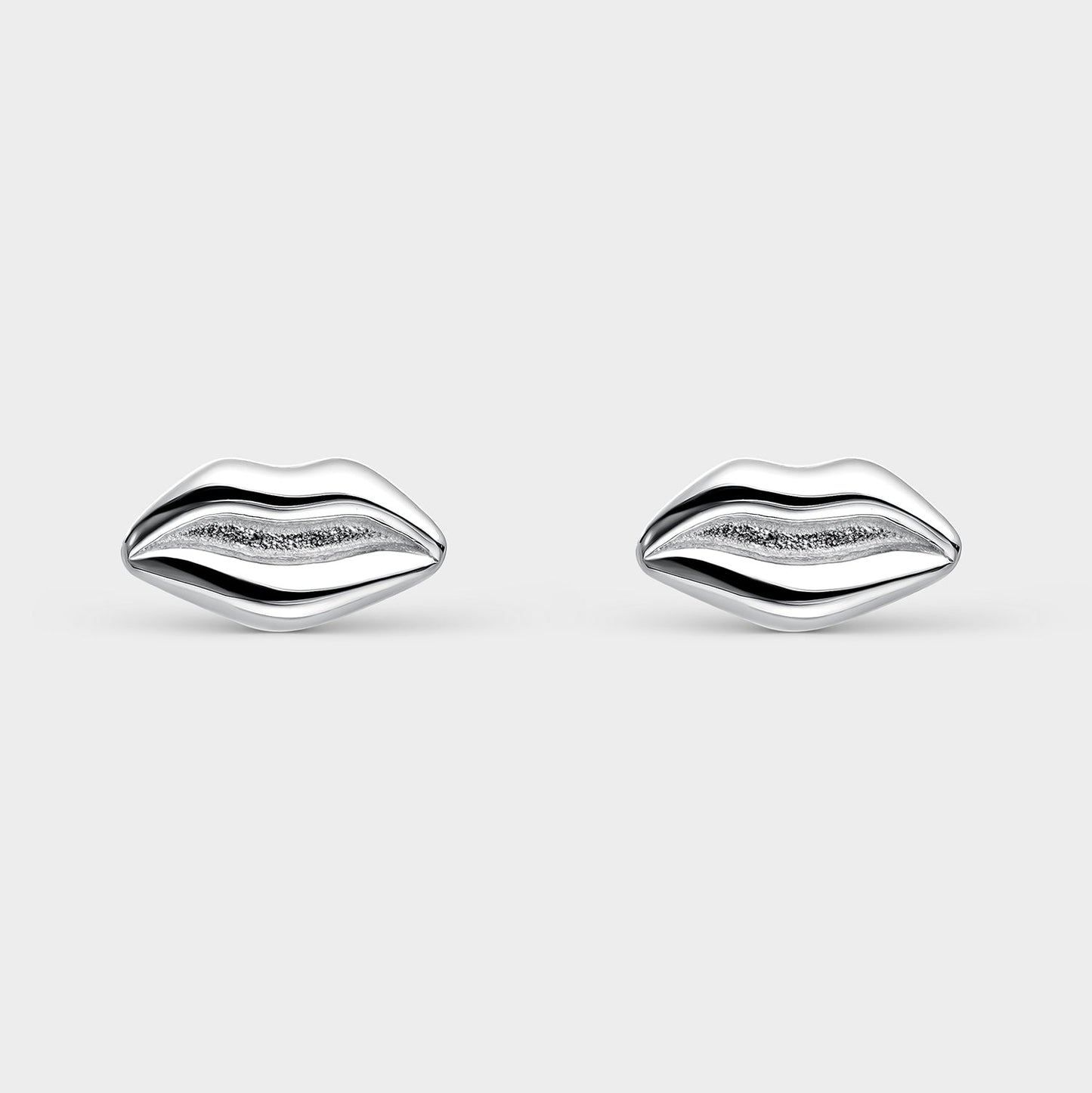 Pendientes plata labios