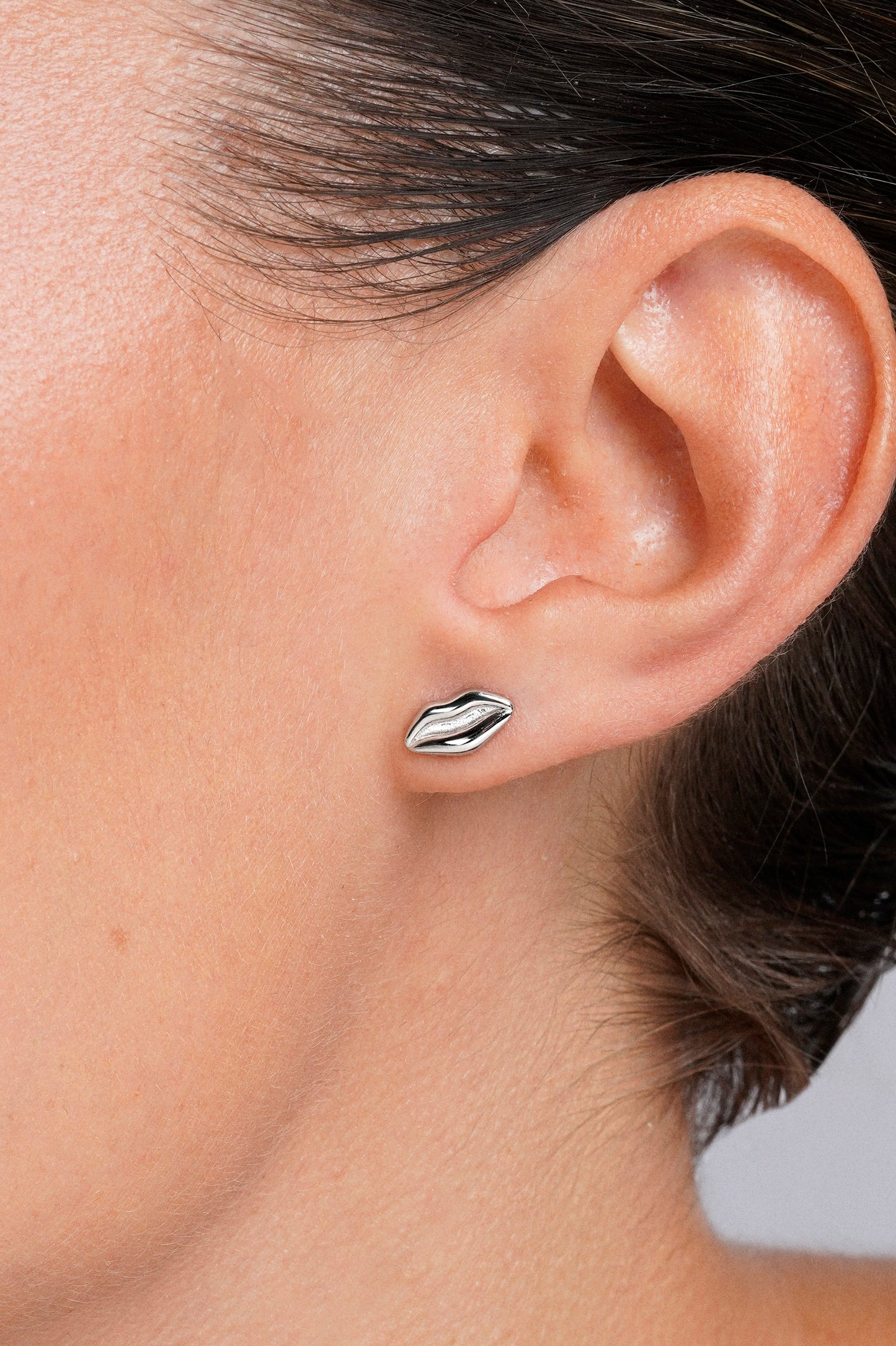 Pendientes plata labios