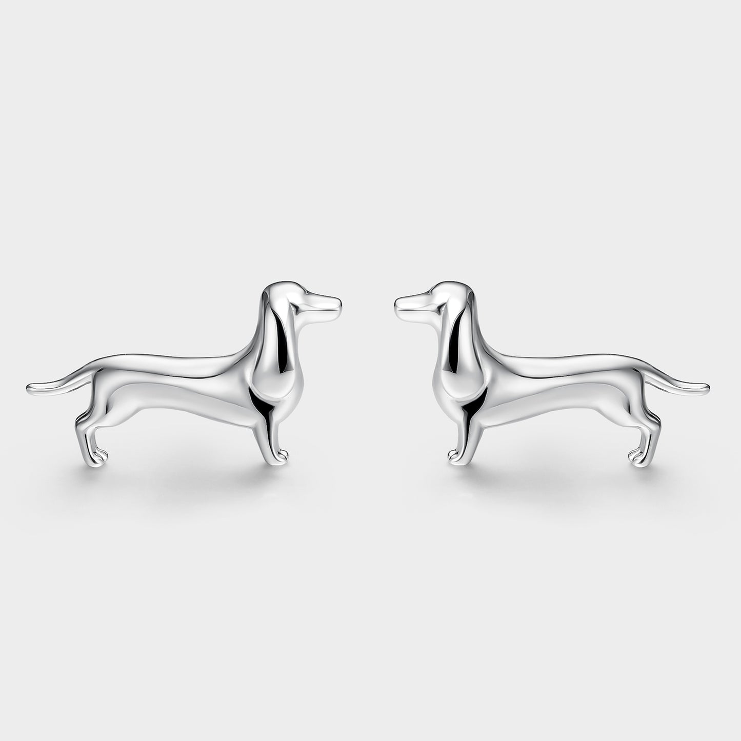 Pendientes de plata perro Teckel