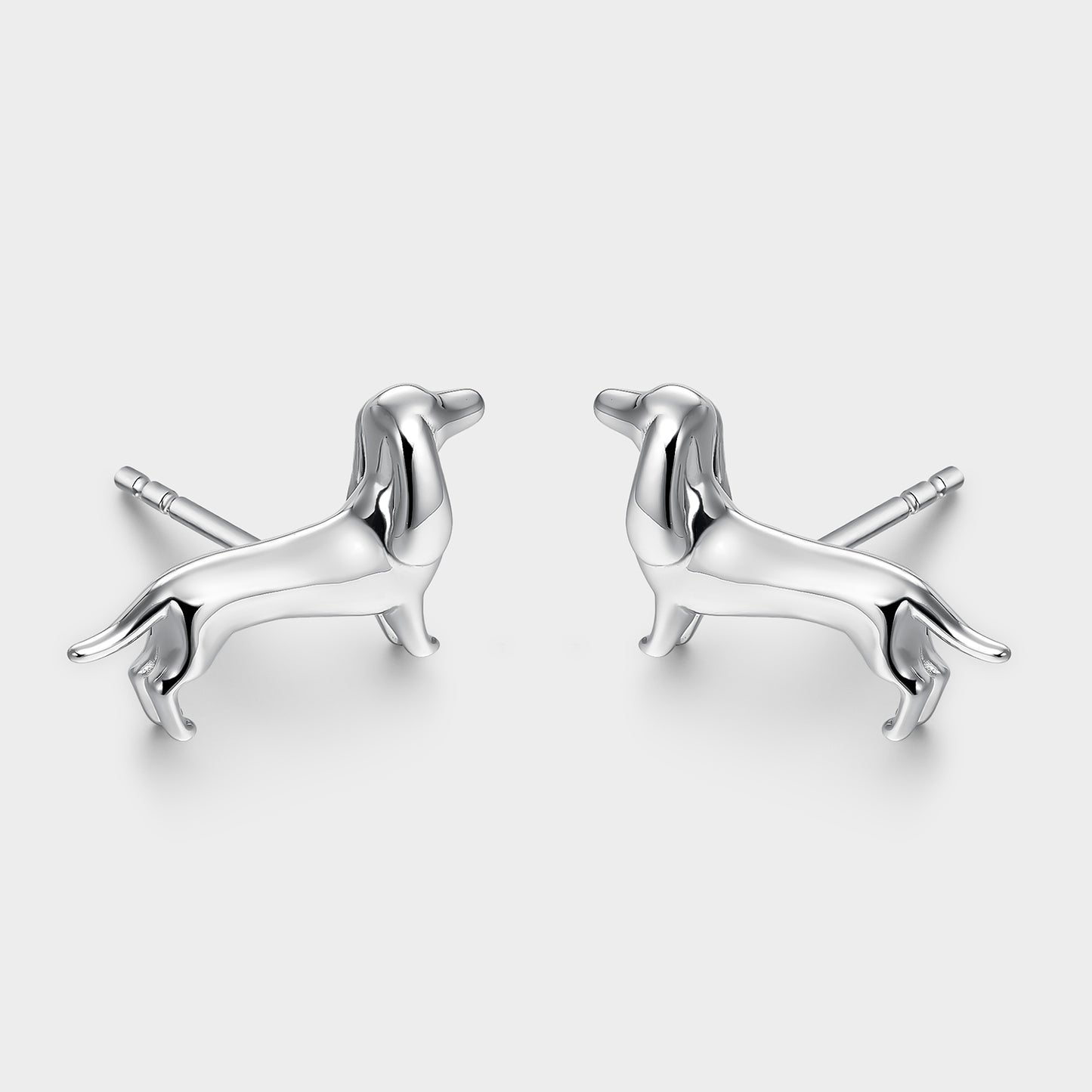 Pendientes de plata perro Teckel