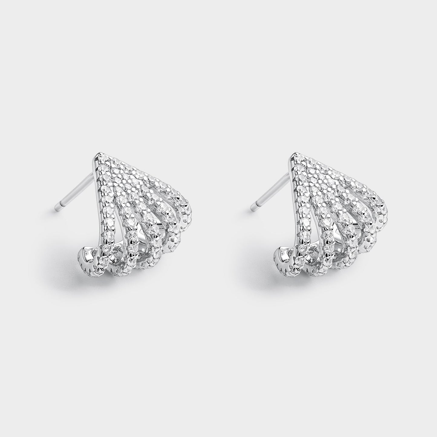 PENDIENTES ABANICO EN PLATA