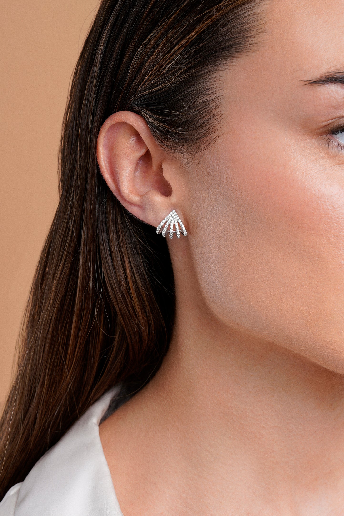 PENDIENTES ABANICO EN PLATA
