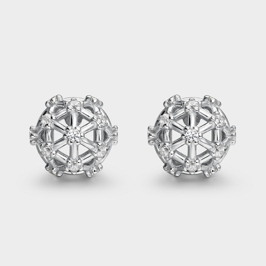 Pendientes en plata y circonitas galaxia