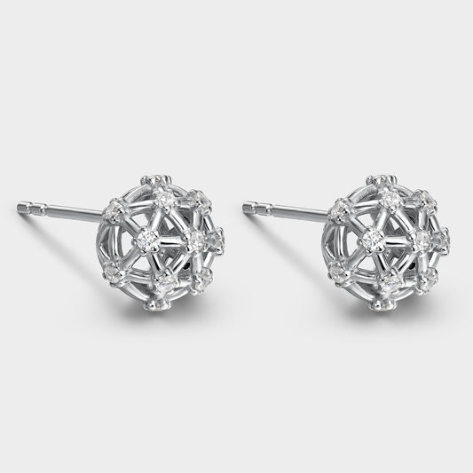 Pendientes en plata y circonitas galaxia