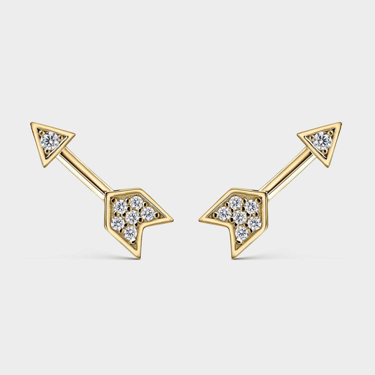 Silver and Gold Arrow of Love Earrings