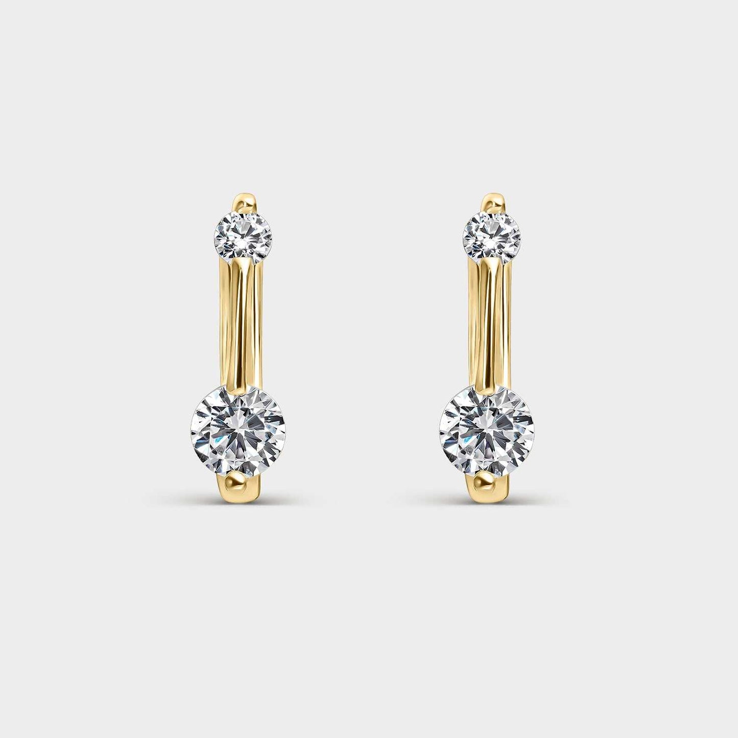 Creolen Ohrringe Zirkonia Silber Gold