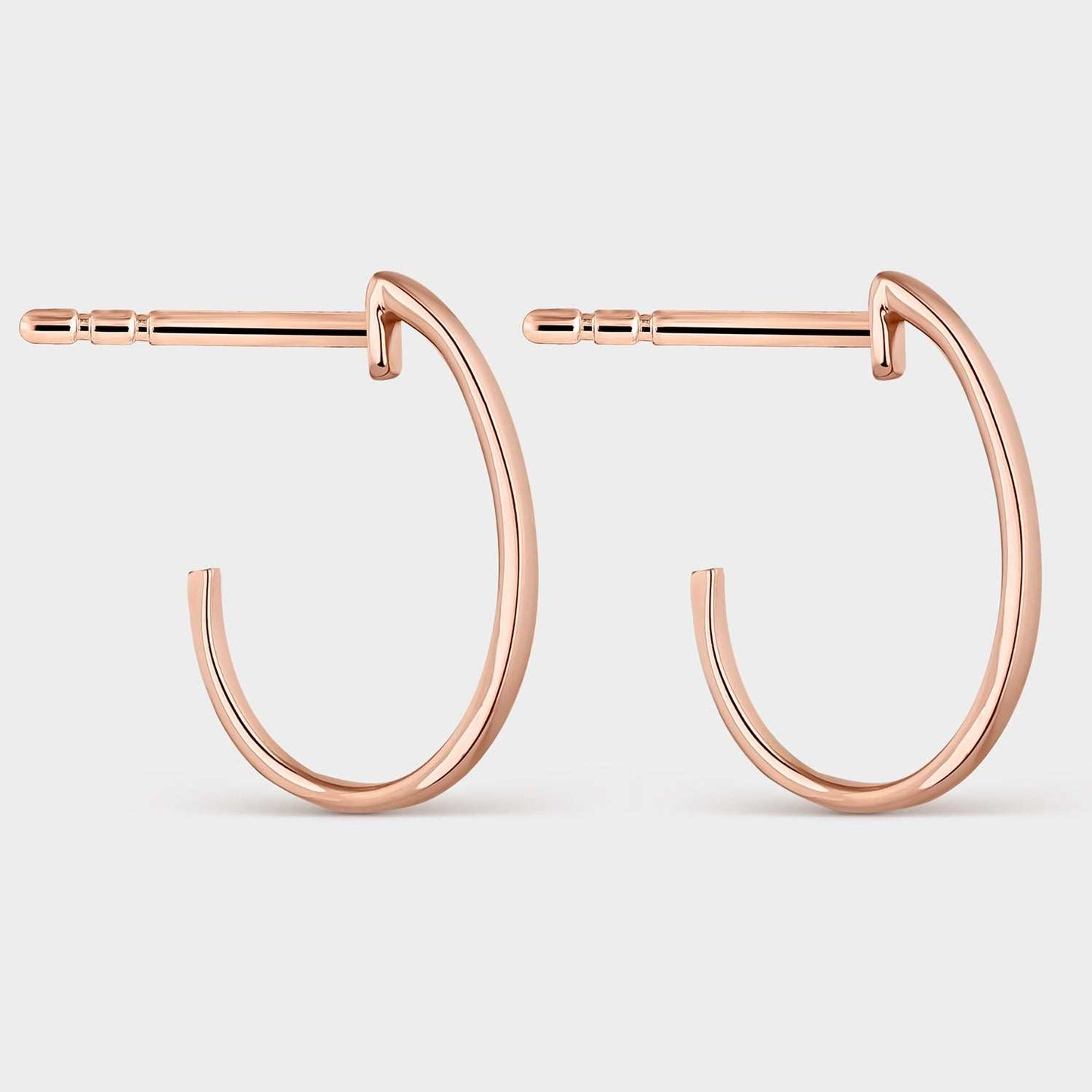 Offene Creolen „C“ aus Roségold