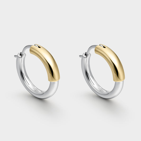 Aros bicolor superior dorado 20mm