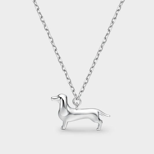 Collar de plata perro Teckel