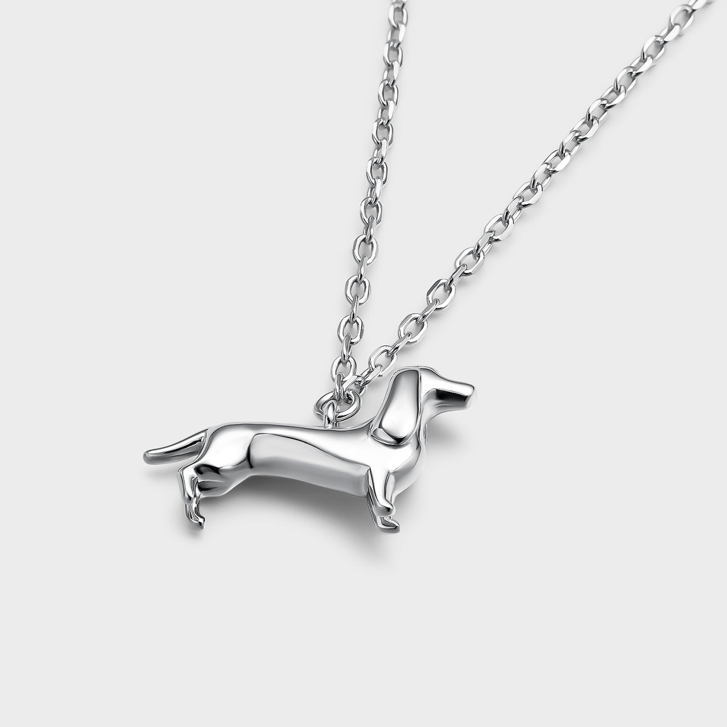 Collar de plata perro Teckel