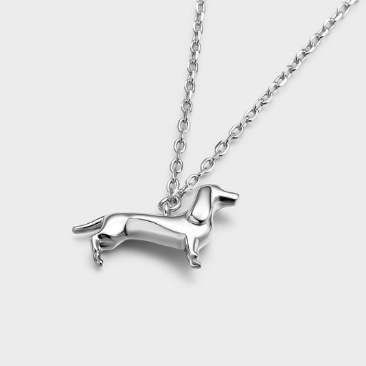 Collar de plata perro Teckel