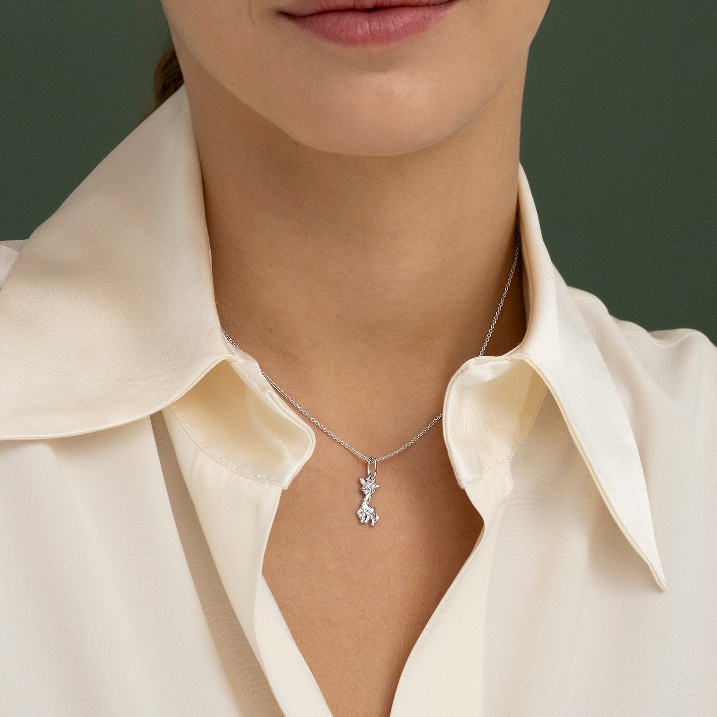 Collar KIDS de plata jirafa