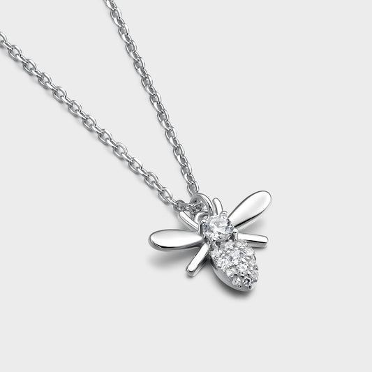 Collar plata con circonitas abejita