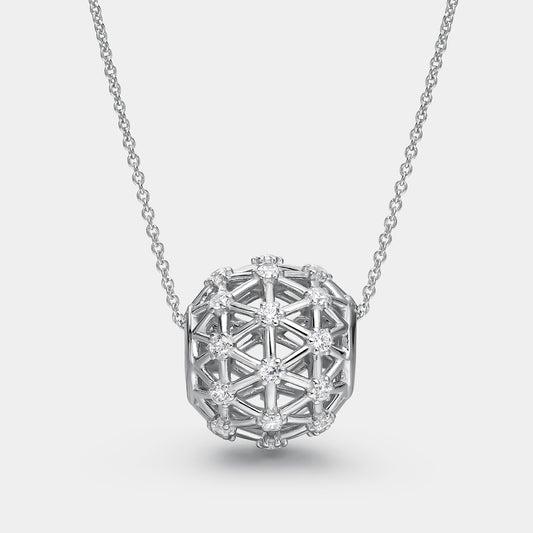 Collar en plata y circonitas galaxia