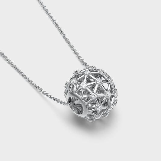 Collar en plata y circonitas galaxia