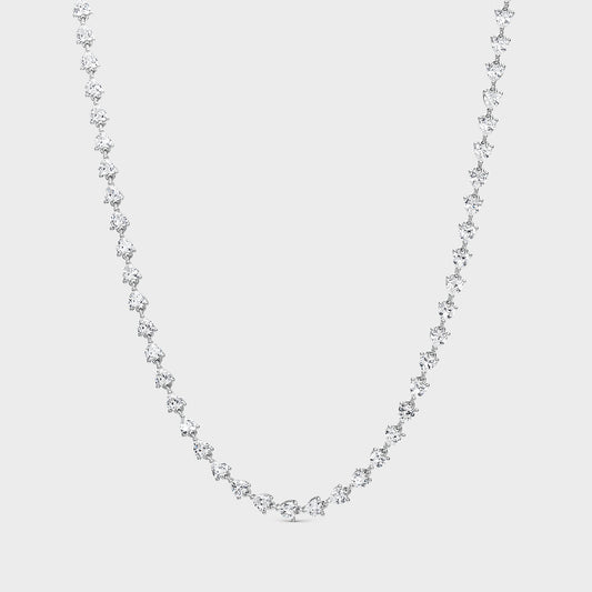 Collar de plata riviere circonitas