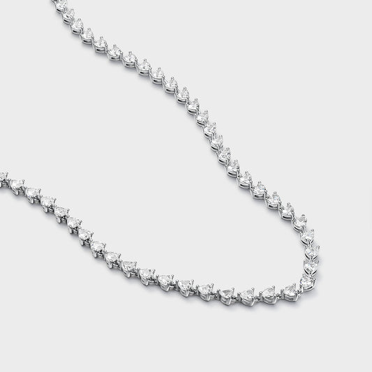 Collar de plata riviere circonitas