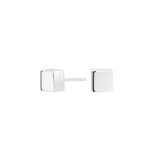 Pendientes Cube Cuadrado Plata