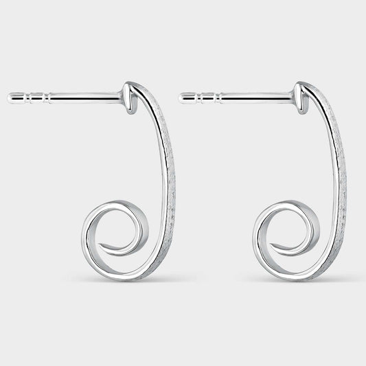 Pendientes espiral de plata