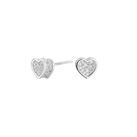 Pendientes Cube Corazón Plata