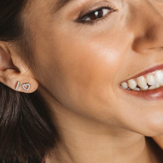 Pendientes Corona de Plata con Circonitas