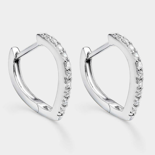 Pendientes de plata con circonitas blancas