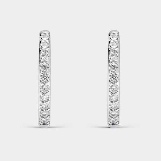 Pendientes de plata con circonitas blancas