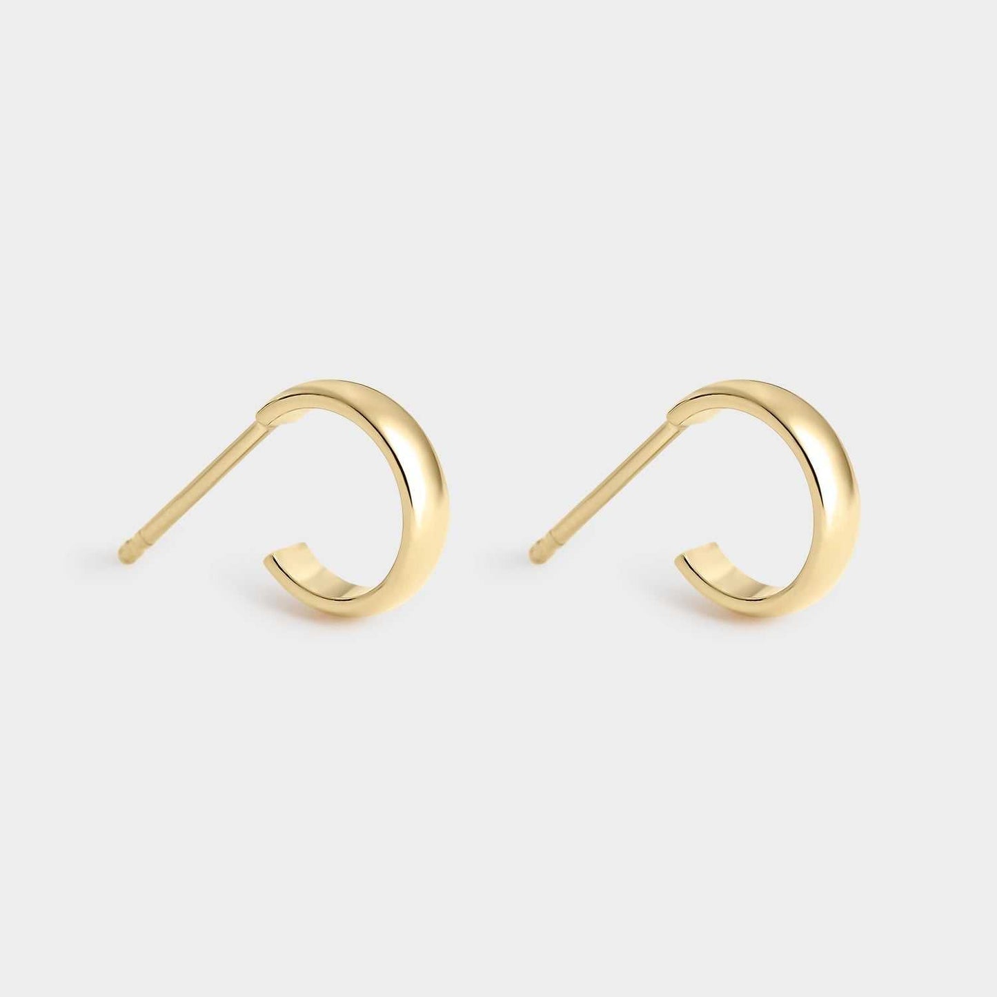 Pendiente aro chapado oro 24kt, 10mm