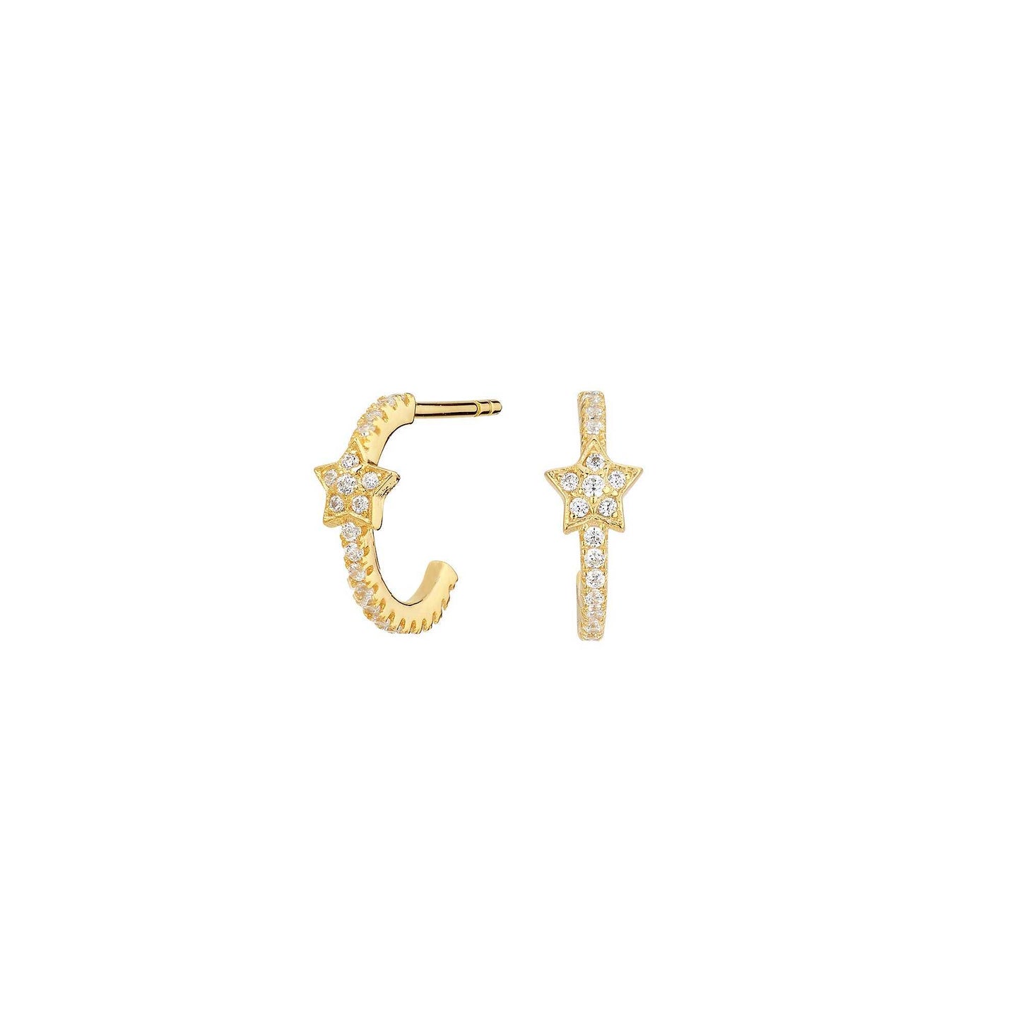 Pendientes Estrella Bañado en Oro