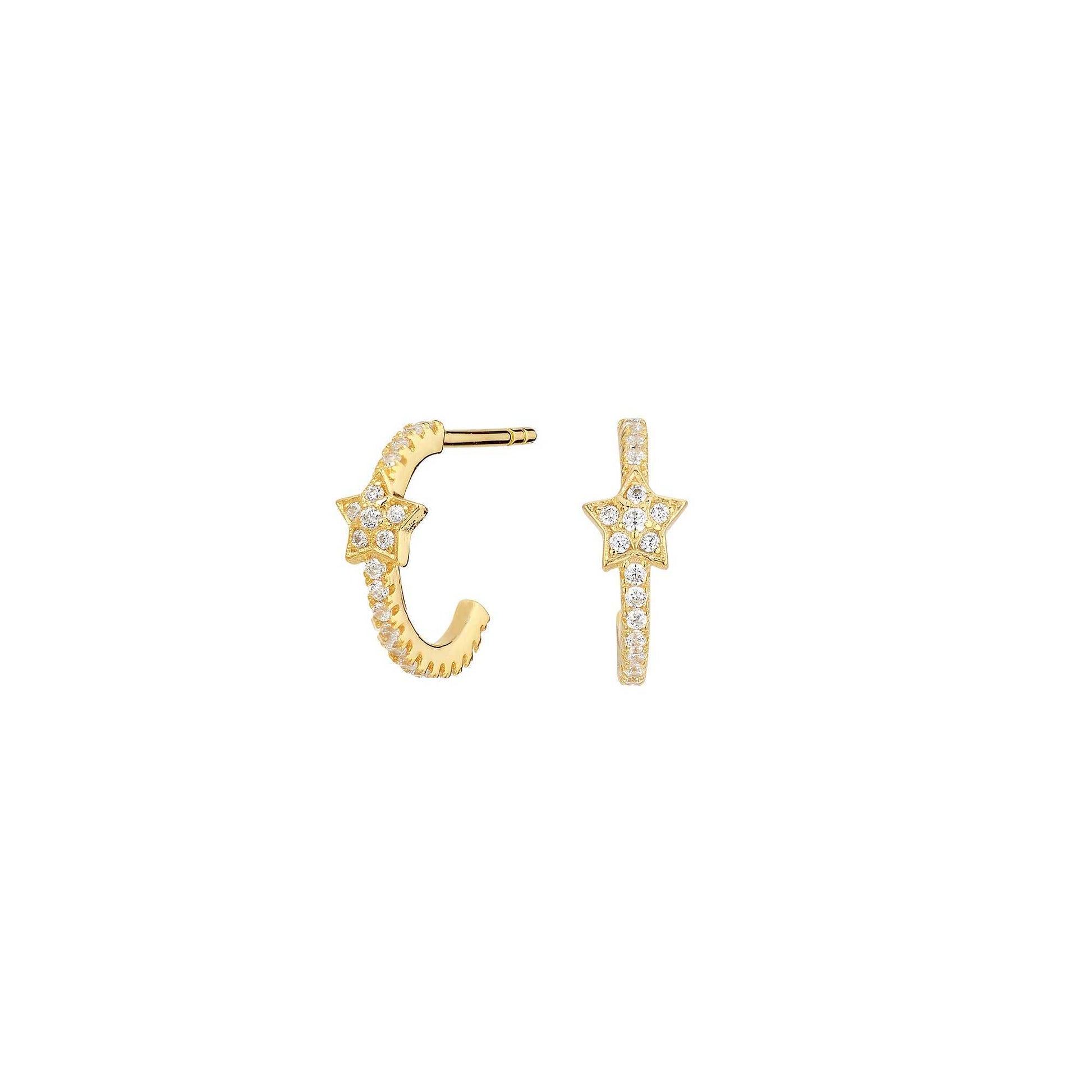 Pendientes Estrella Bañado en Oro