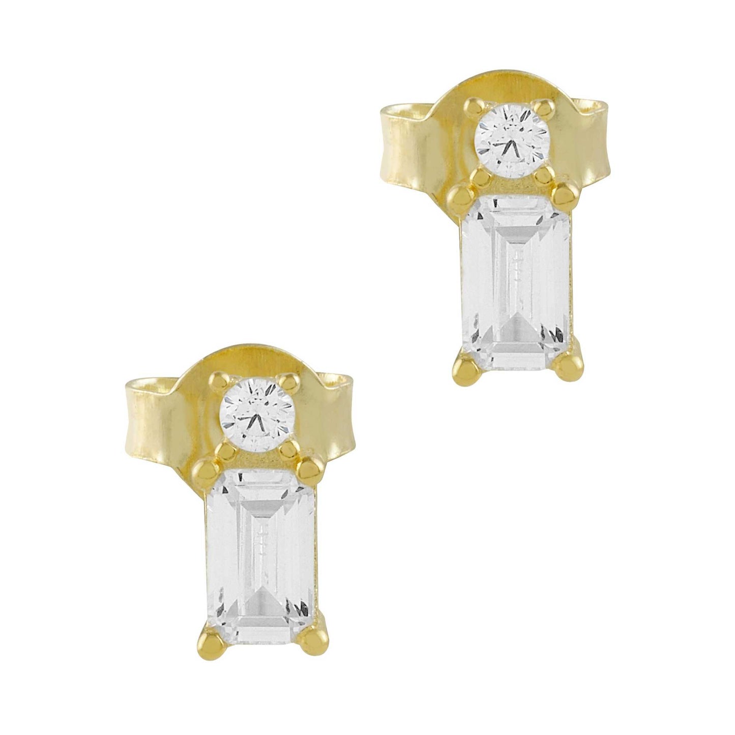 Pendientes Cristal Plata Oro Circonitas