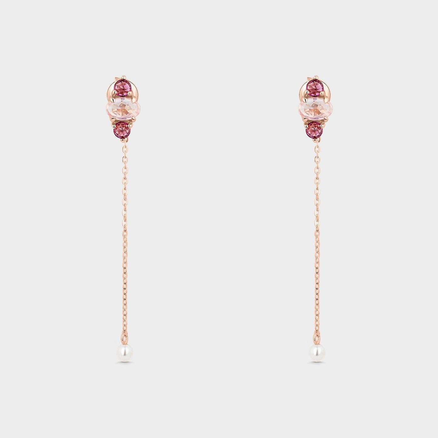 Pendientes Bagalamukhi de Plata con Baño en Oro Rosa | ITEMPORALITY
