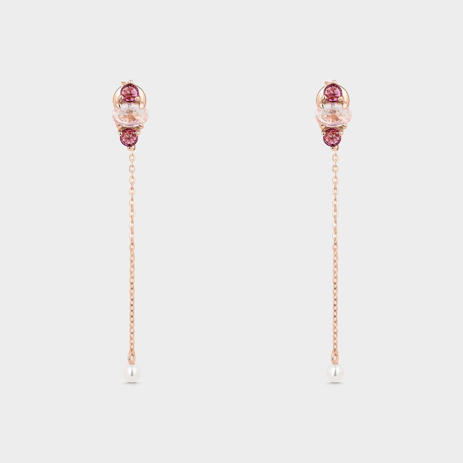 Pendientes Bagalamukhi de Plata con Baño en Oro Rosa | ITEMPORALITY