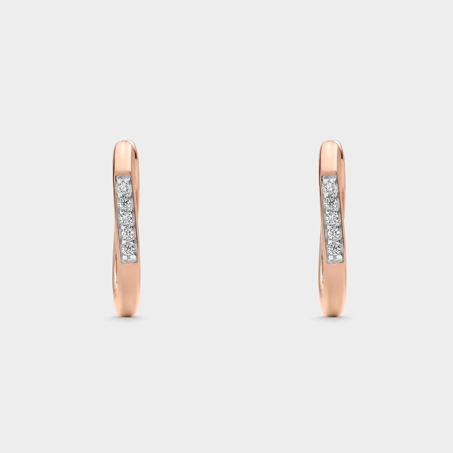Pendientes criollas bicolor con circonitas blancas