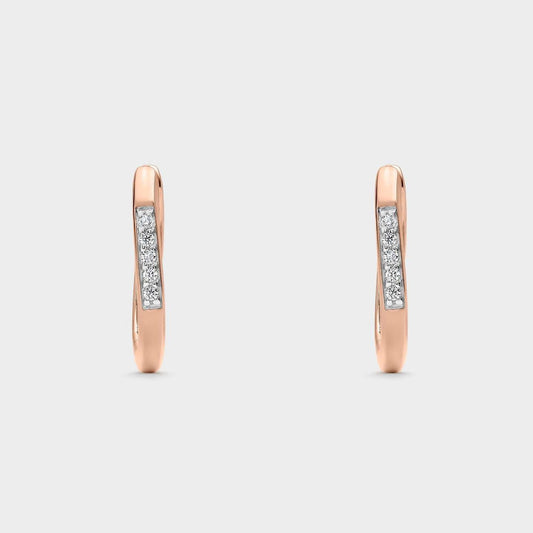 Pendientes criollas bicolor con circonitas blancas