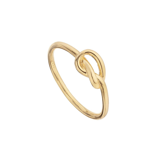 Anillo Bretzel Bañado en Oro